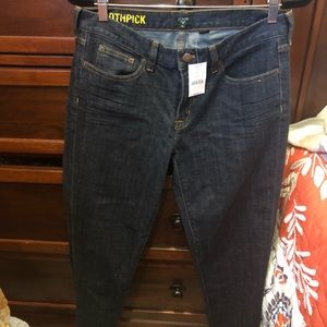 J. Crew Toothpick dark wash jeans size 31